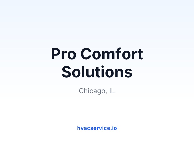 Pro Comfort Solutions