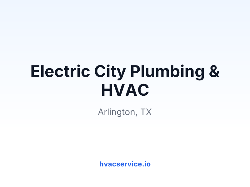 Electric City Plumbing & HVAC