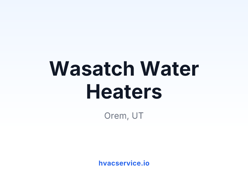 Wasatch Water Heaters