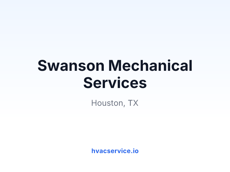Swanson Mechanical Services
