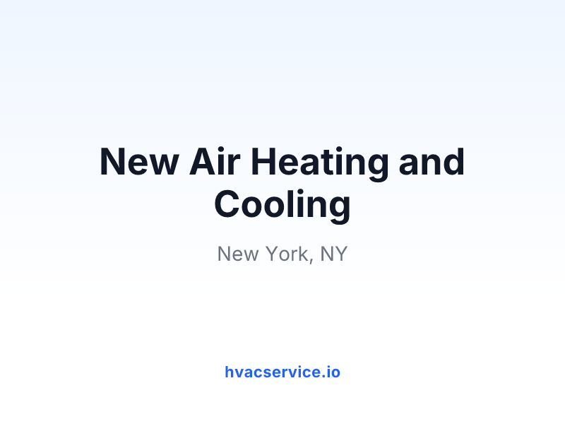 New Air Heating and Cooling