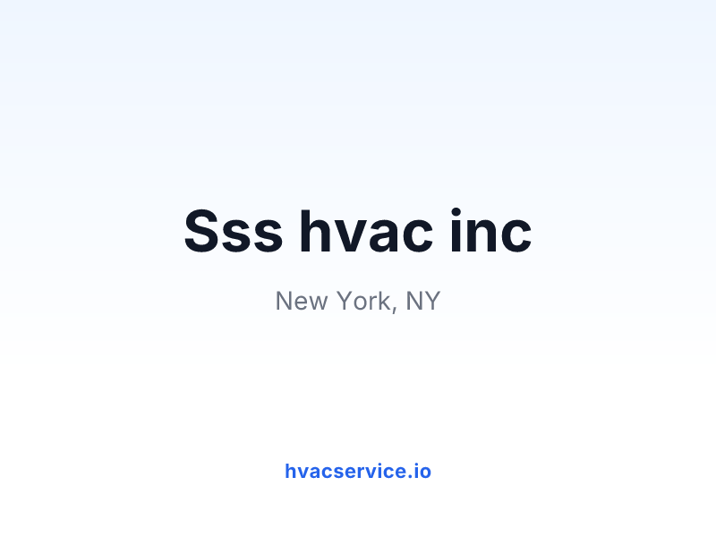Sss hvac inc