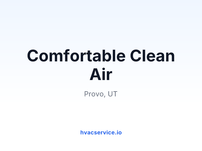 Comfortable Clean Air