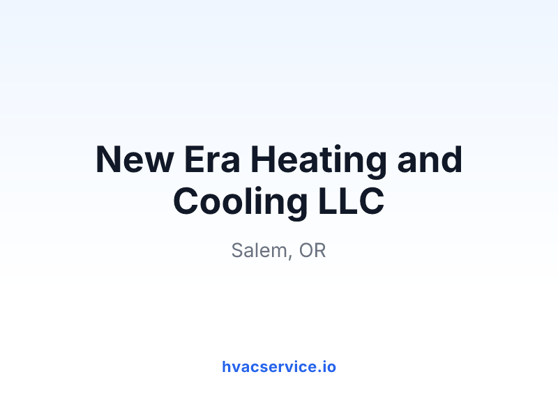 New Era Heating and Cooling LLC