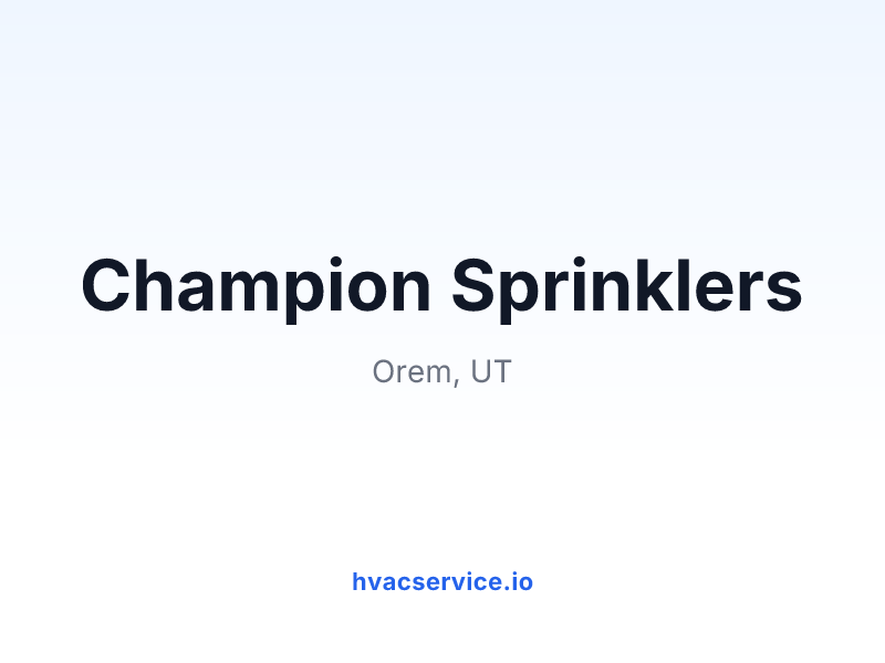 Champion Sprinklers