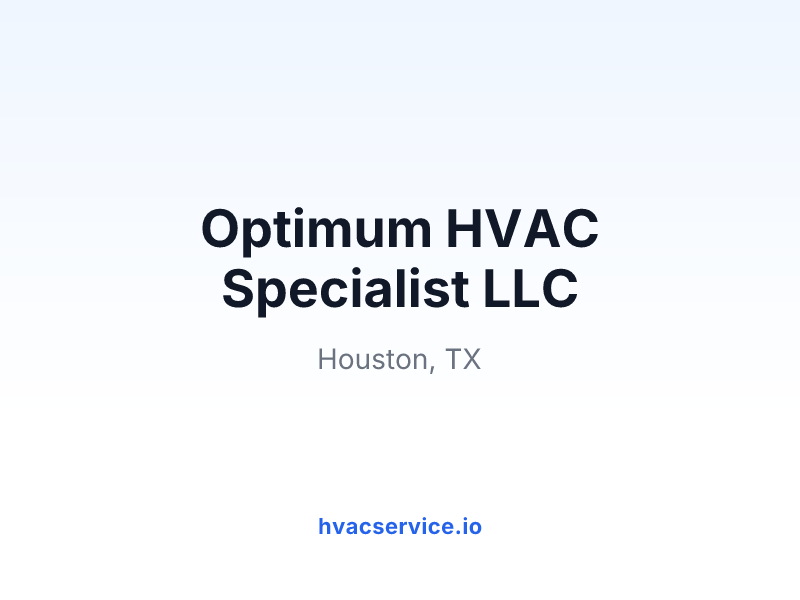 Optimum HVAC Specialist LLC