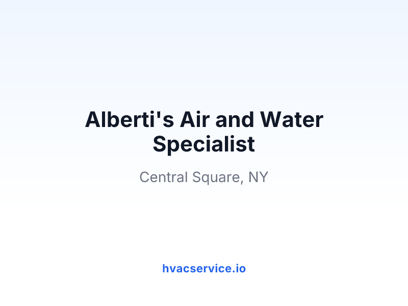 Alberti's Air and Water Specialist