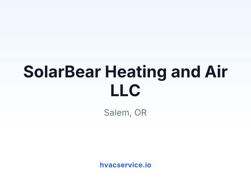 SolarBear Heating and Air LLC