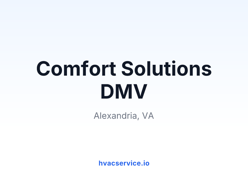 Comfort Solutions DMV