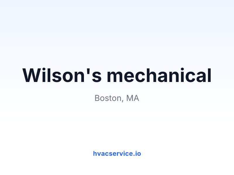 Wilson's mechanical