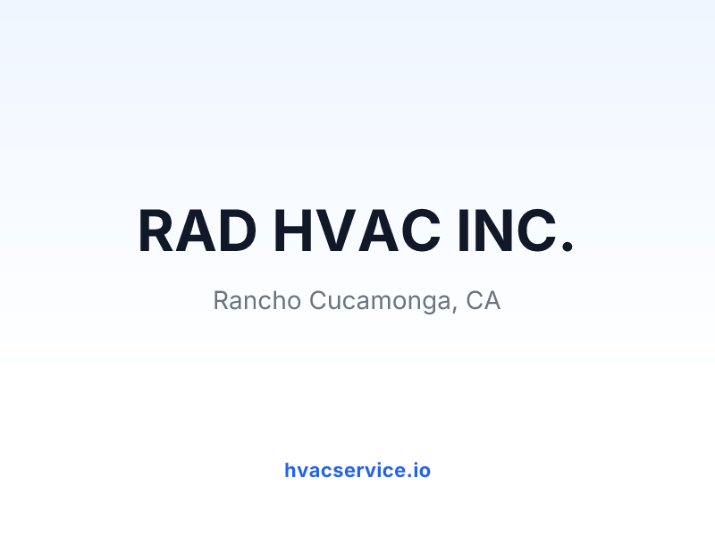 RAD HVAC INC.