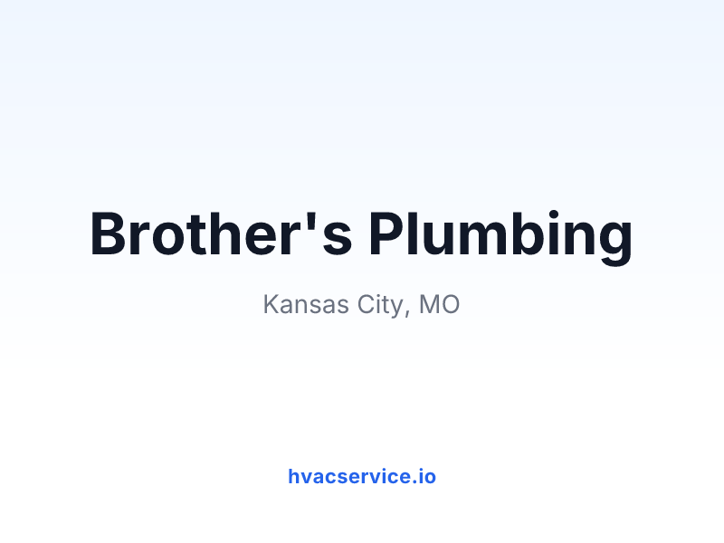 Brother's Plumbing