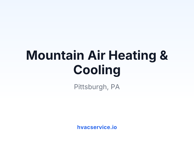 Mountain Air Heating & Cooling