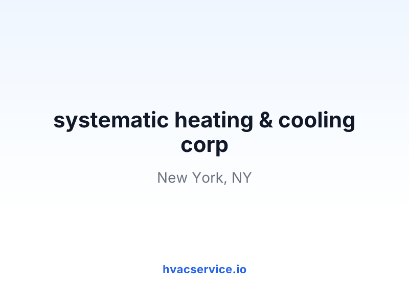 systematic heating & cooling corp