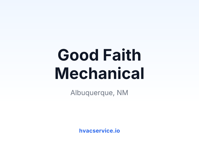 Good Faith Mechanical