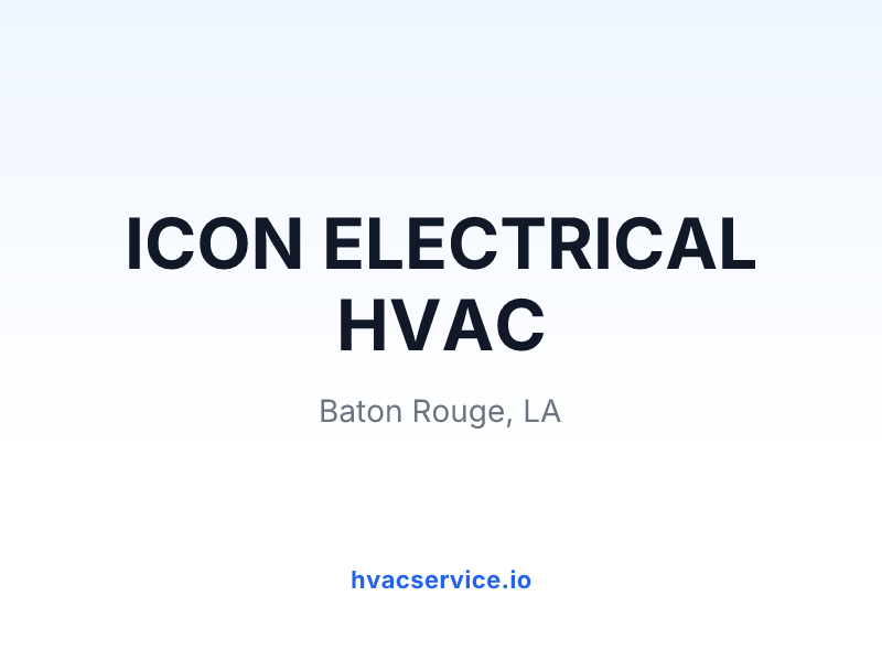 ICON ELECTRICAL HVAC