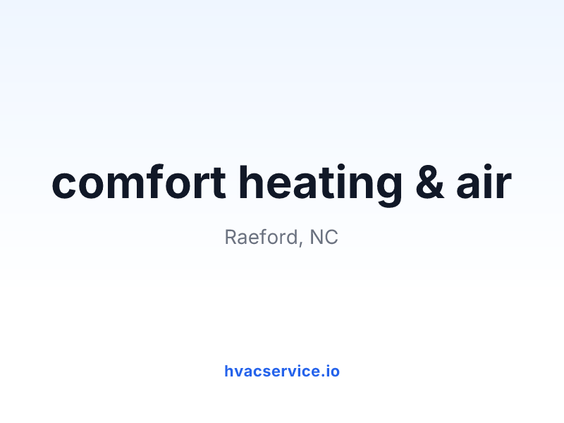 comfort heating & air