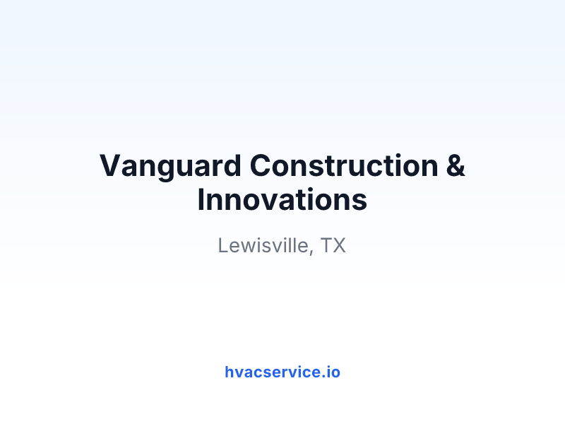 Vanguard Construction & Innovations