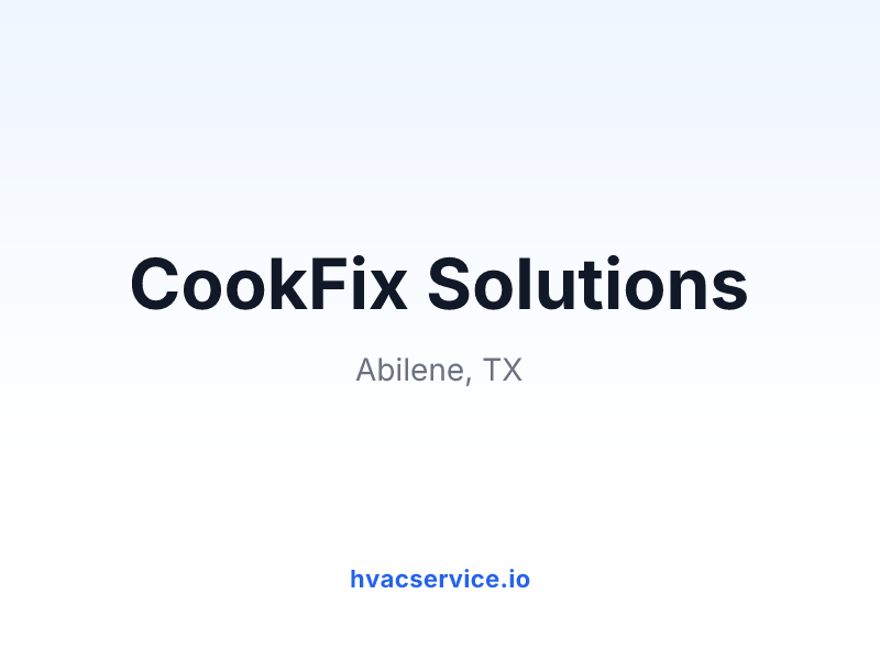 CookFix Solutions