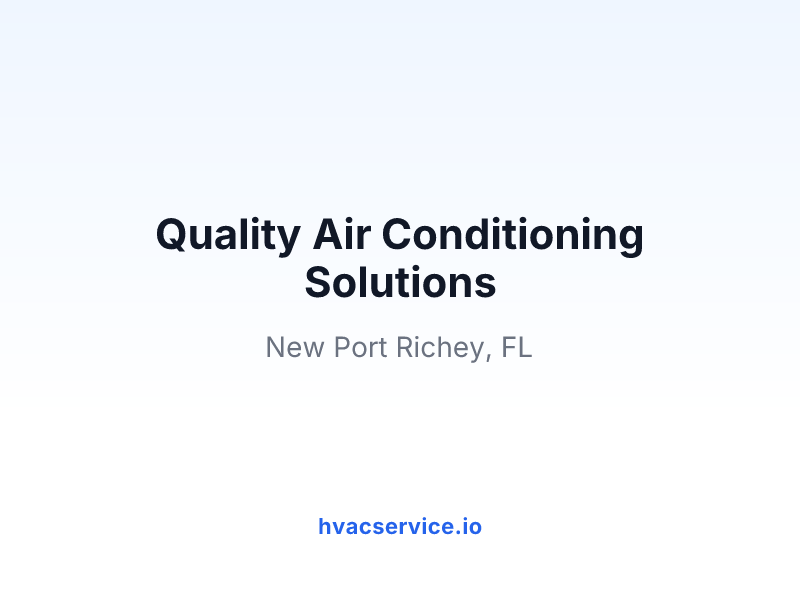 Quality Air Conditioning Solutions