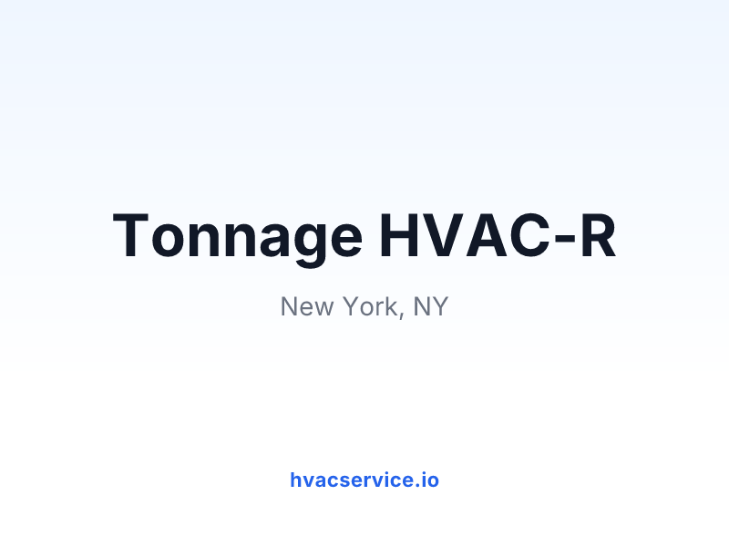 Tonnage HVAC-R