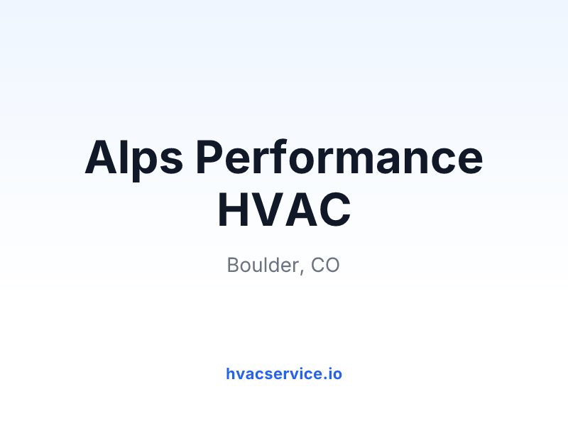 Alps Performance HVAC