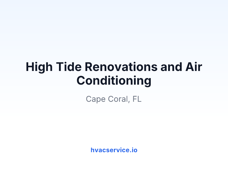 High Tide Renovations and Air Conditioning