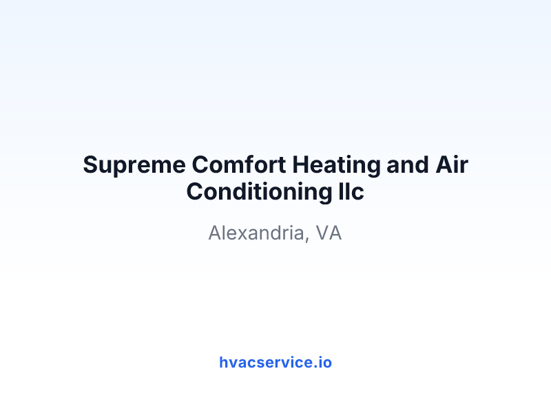 Supreme Comfort Heating and Air Conditioning llc