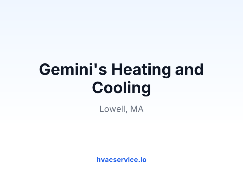 Gemini's Heating and Cooling
