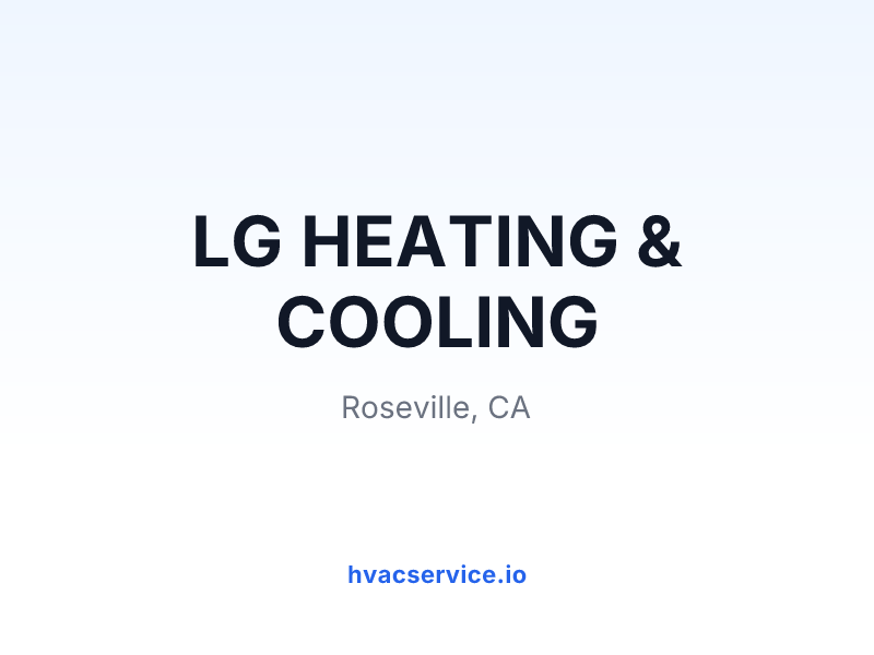 LG HEATING & COOLING