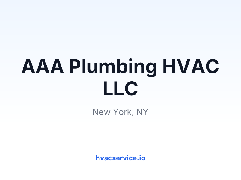 AAA Plumbing HVAC LLC
