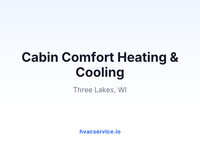Cabin Comfort Heating & Cooling