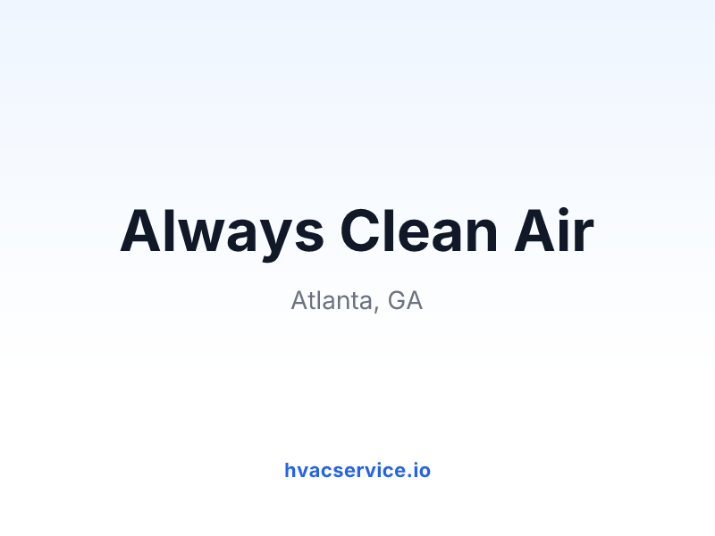 Always Clean Air
