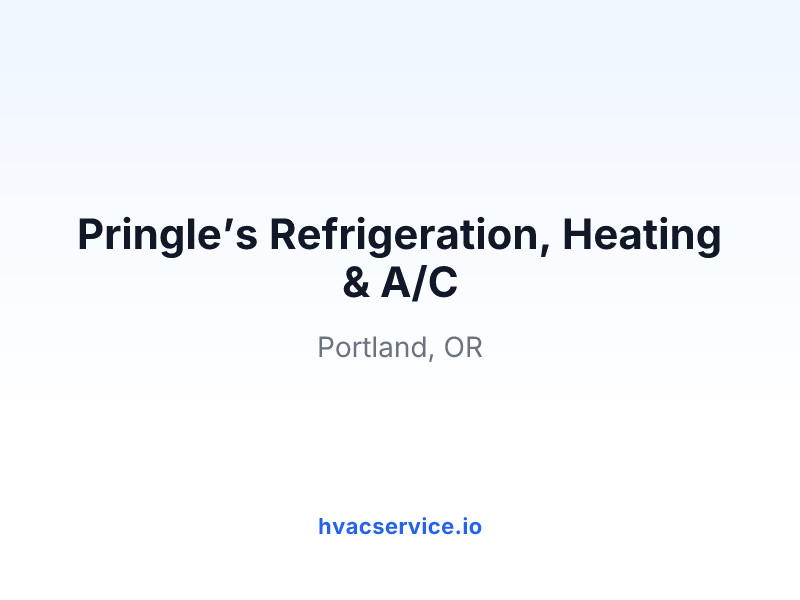 Pringle’s Refrigeration, Heating & A/C