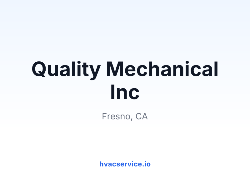 Quality Mechanical Inc