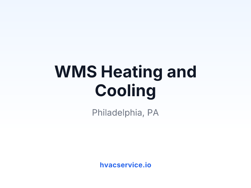 WMS Heating and Cooling