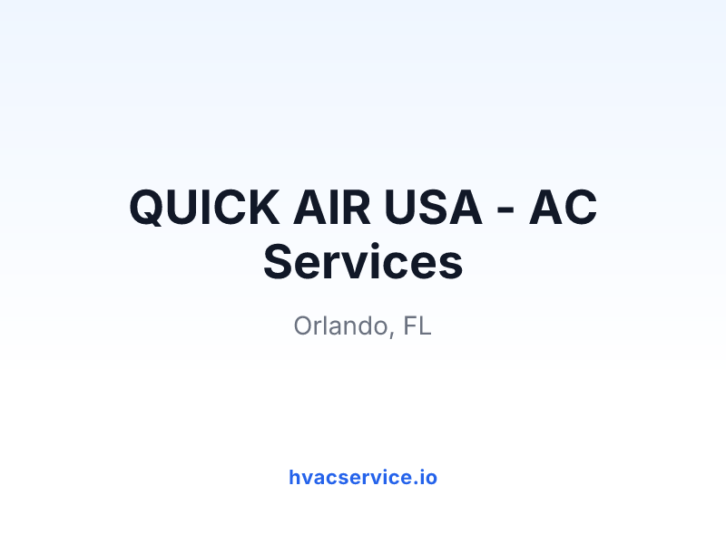 QUICK AIR USA - AC Services