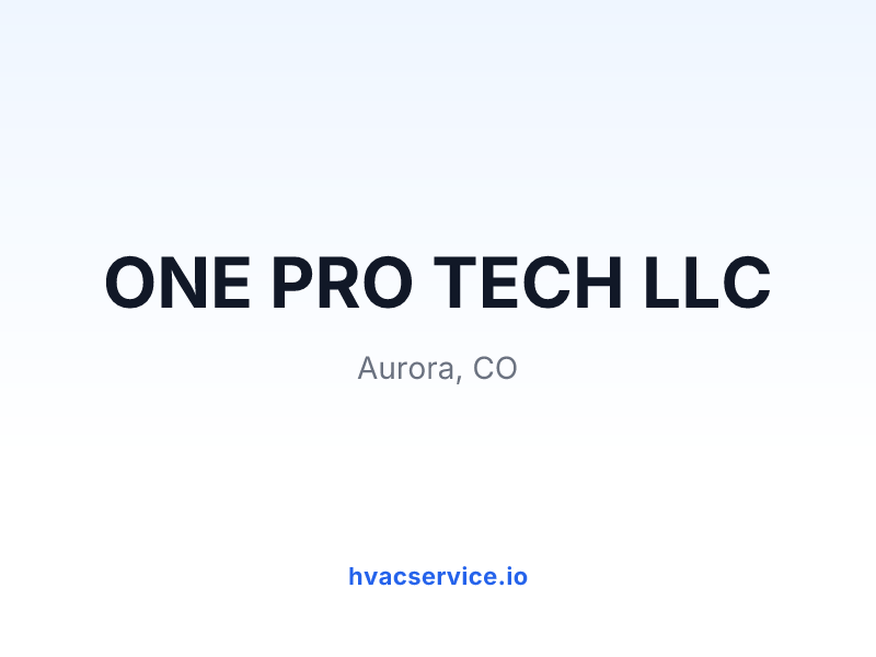 ONE PRO TECH LLC