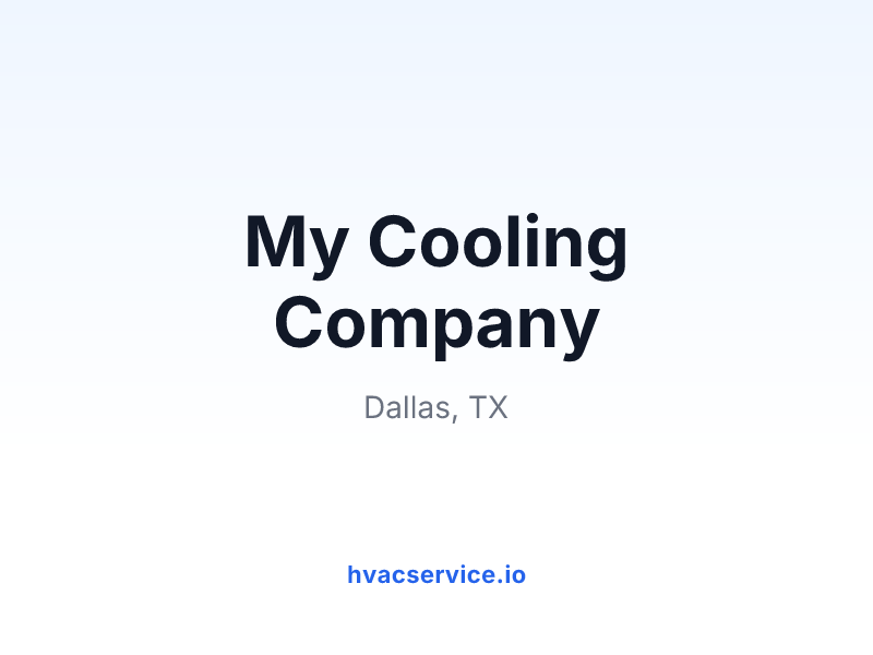 My Cooling Company