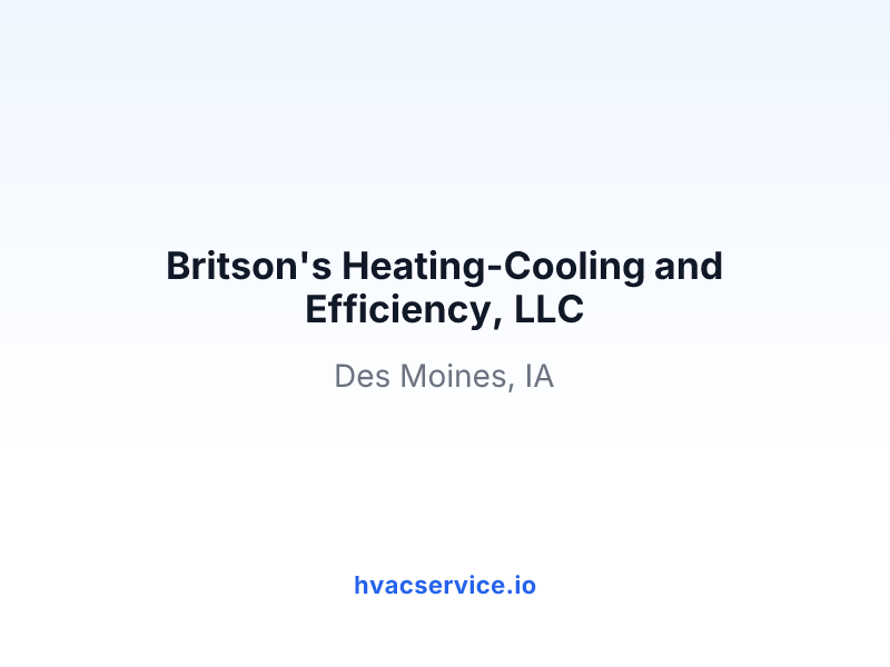 Britson's Heating-Cooling and Efficiency, LLC