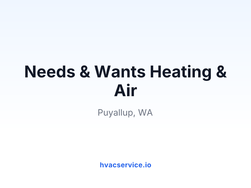 Needs & Wants Heating & Air