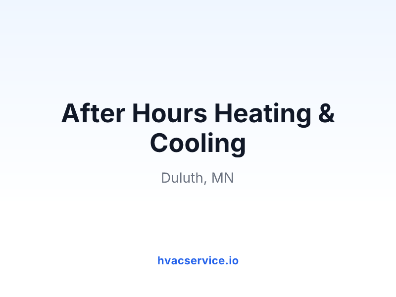 After Hours Heating & Cooling
