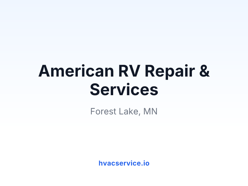 American RV Repair & Services