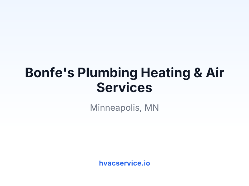 Bonfe's Plumbing Heating & Air Services