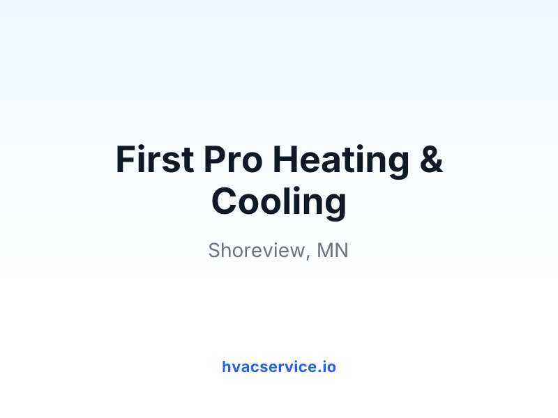 First Pro Heating & Cooling