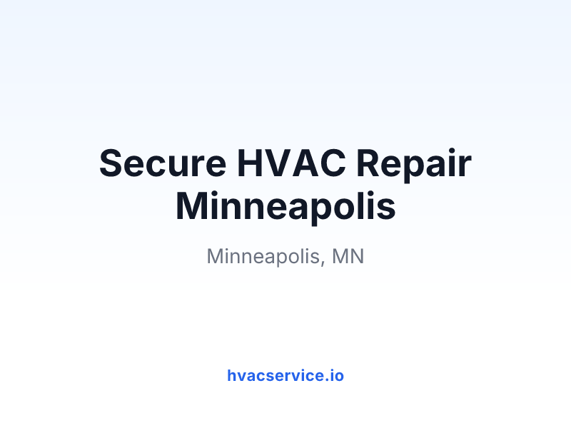 Secure HVAC Repair Minneapolis