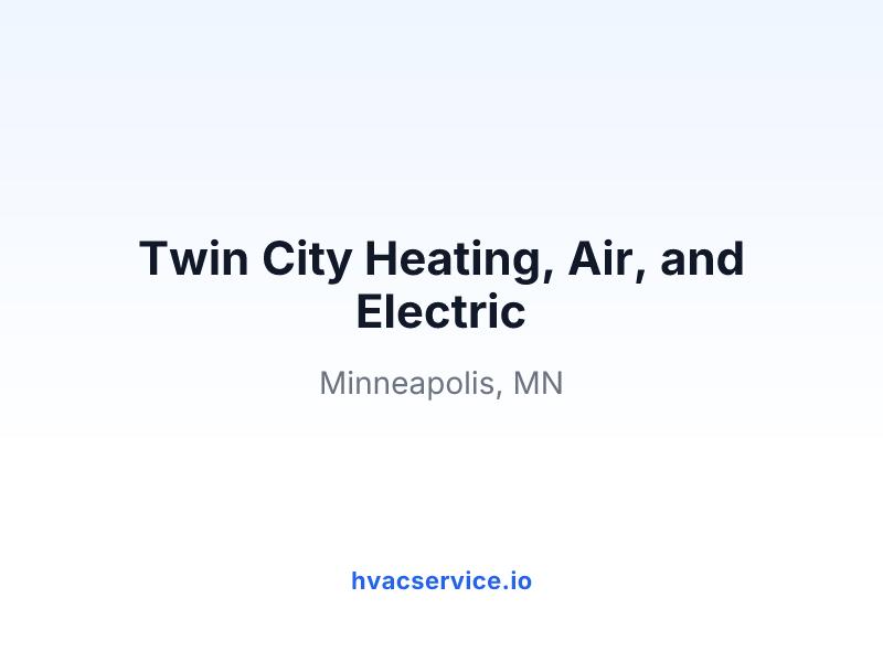 Twin City Heating, Air, and Electric