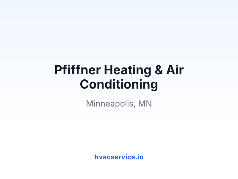 Pfiffner Heating & Air Conditioning