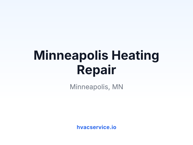 Minneapolis Heating Repair