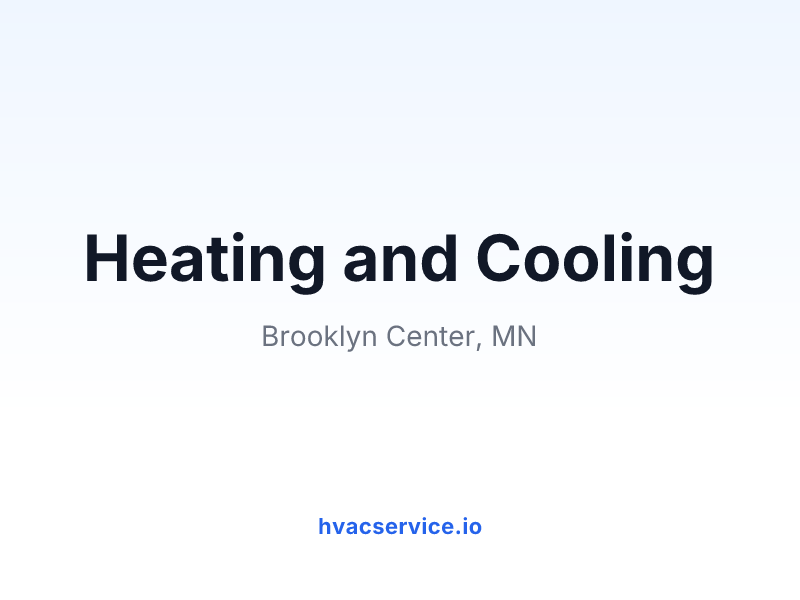 Heating and Cooling
